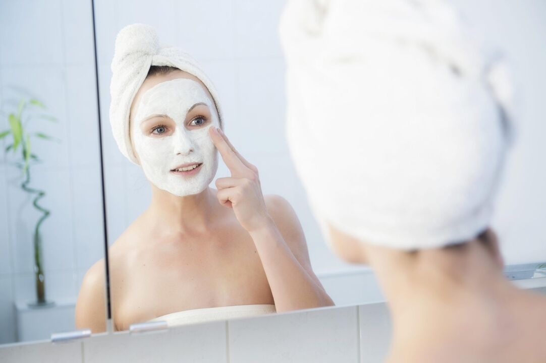 By applying rejuvenating face mask